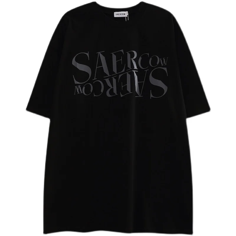 

Motorcycle Original Trendy Brand Men's Street Style Handsome Letter Print Large Size Short-Sleeved Summer Style