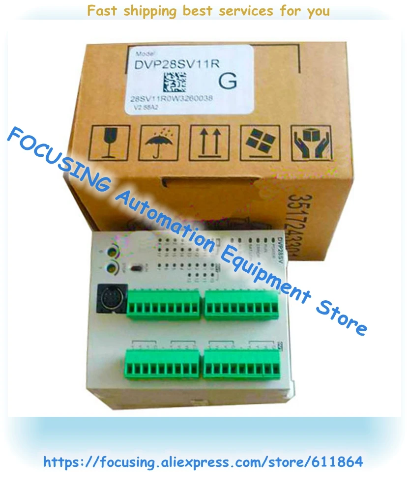 DVP28SV11R PLC New Original SV Series 24VDC 16DI 12DO Relay Output