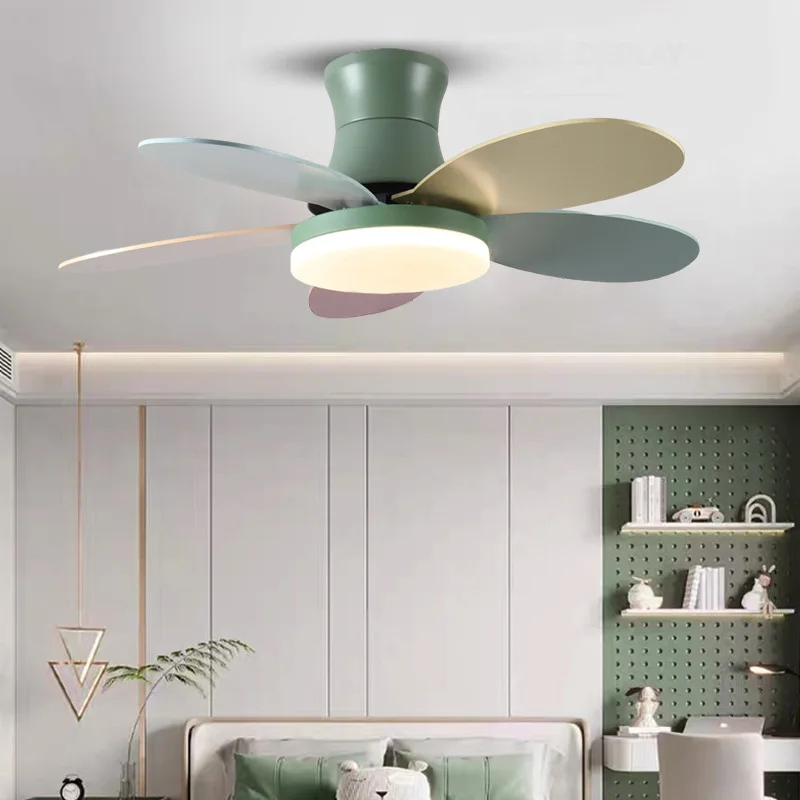 Children's Cartoon Ceiling Fan Lamp Creative Personality Boy Girl Kindergarten Bedroom Lighting For Home Ventilador De Techo