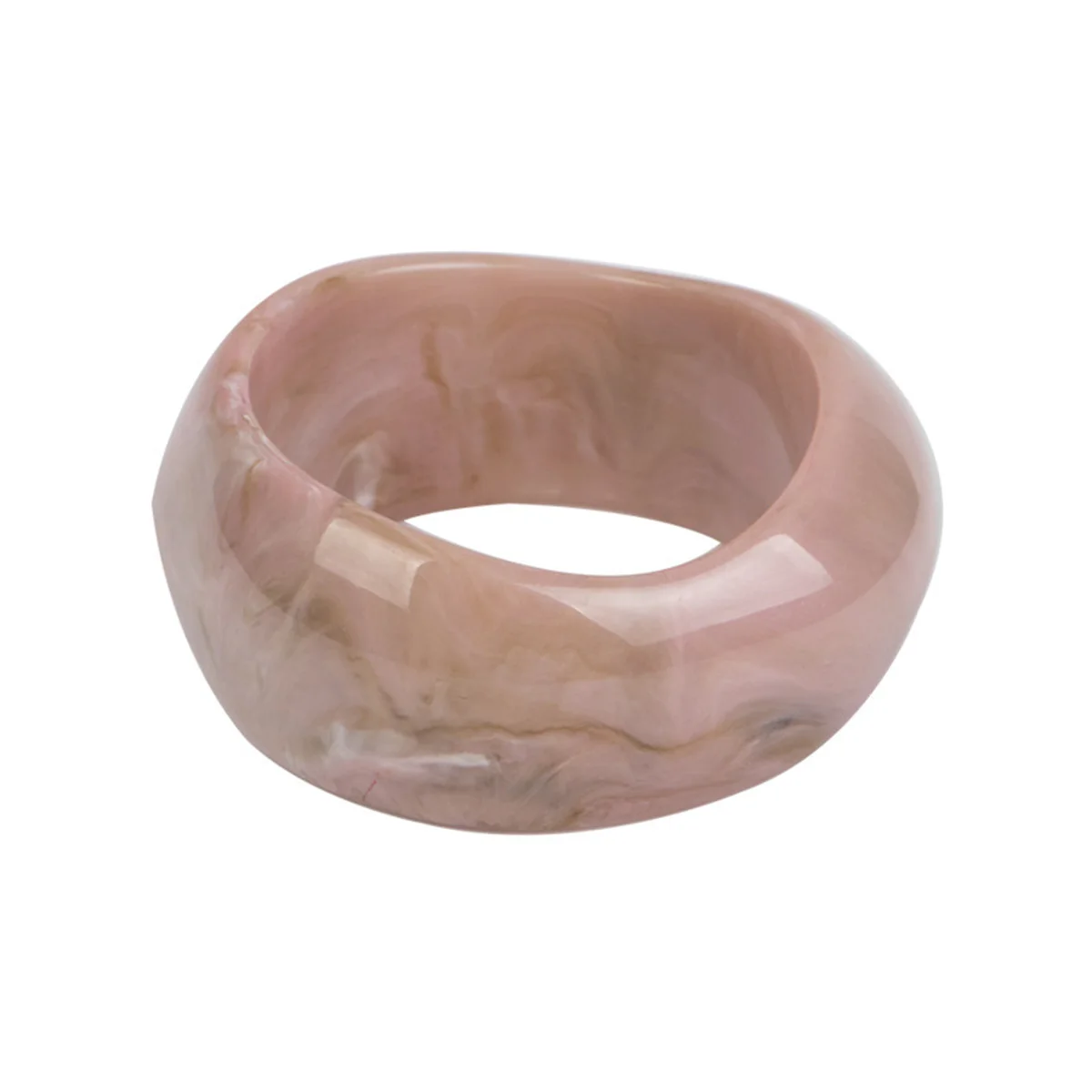 Cool Vintage Exaggerated Irregular Acrylic Resin Chunky Bangles Women Kpop Geometric Charm Bangles Bracelets Retro Jewelry Boys