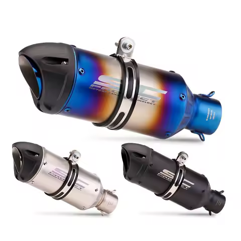Motorcycle Exhaust Pipe 51mm For Z800 Z900 Z1000 R3 CBR600 S1000RR MT07 MT09 Universal SC Muffler Silencer Steel With DB Killer