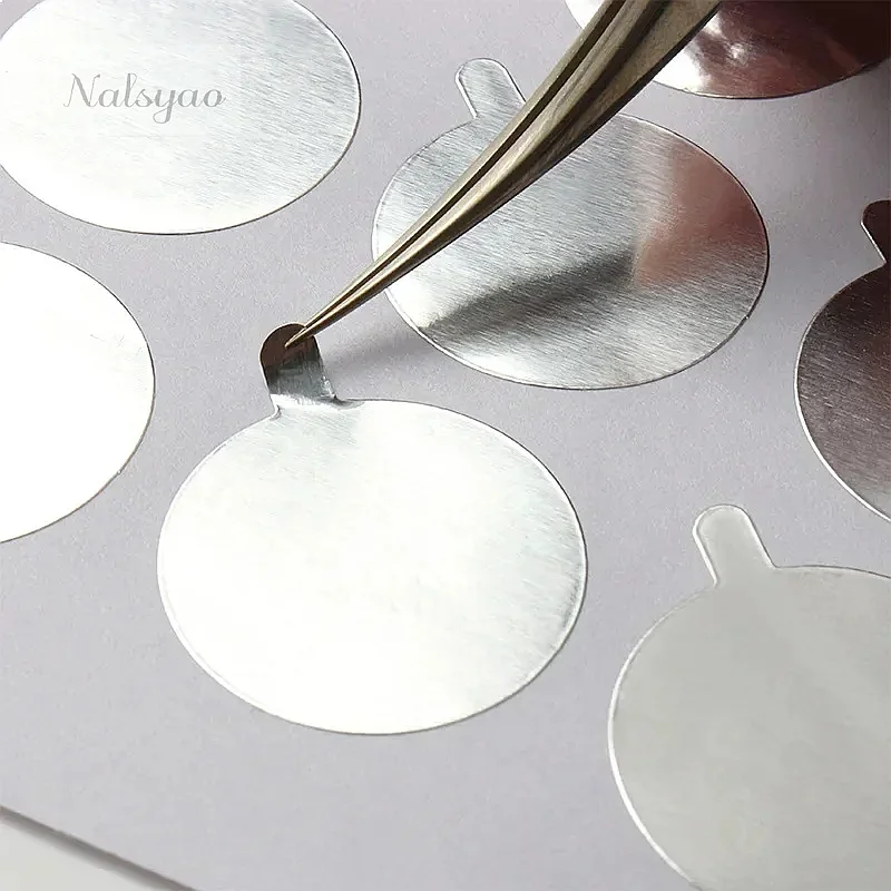 300Pcs Disposable Eyelash Glue Holder Foil Pallet Eyelash Extension Glue Pads Lashes Stickers Stand Factory Price