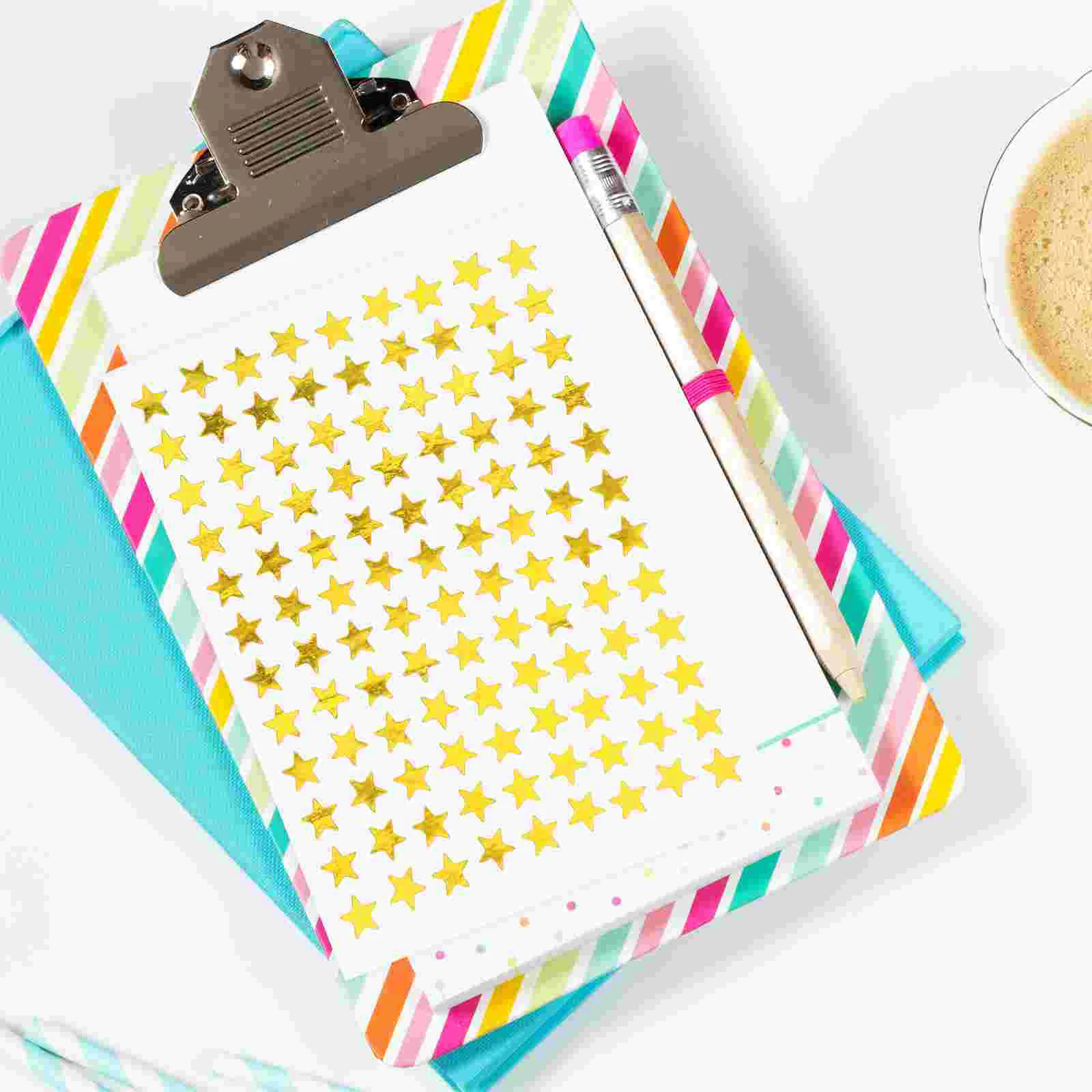 100 Sheets Star Stickers Encouraging Pentagram Encourage Reward Prints Chart Shape Motivational for Adults