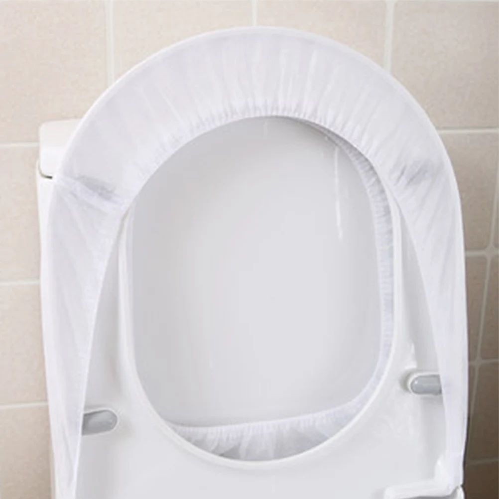 

50 Pcs Non-woven Toilet Cover Seat Pads Lid Covers for Bathroom Disposable Seats