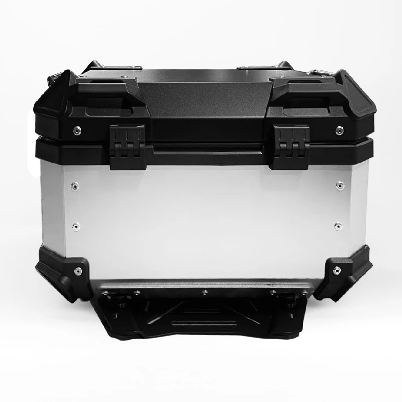 

35 L Black+Silver Moto Aluminium Top Boxes Motorcycle Tail Box Small