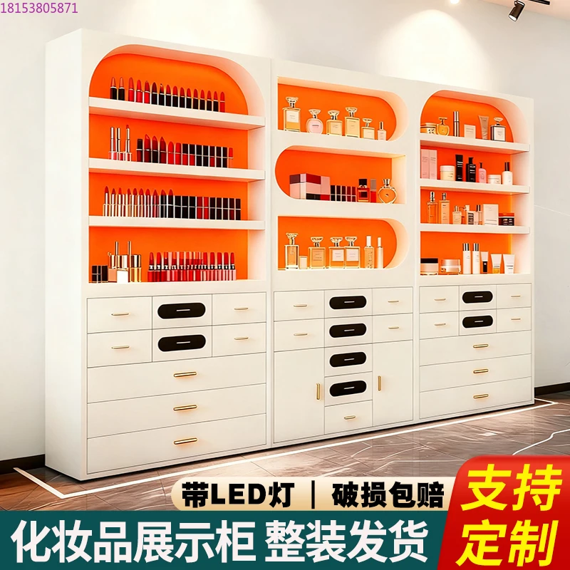 

Professional custom manicure display beauty salon product display stand nail polish glue storage nail polish integrated cabinet