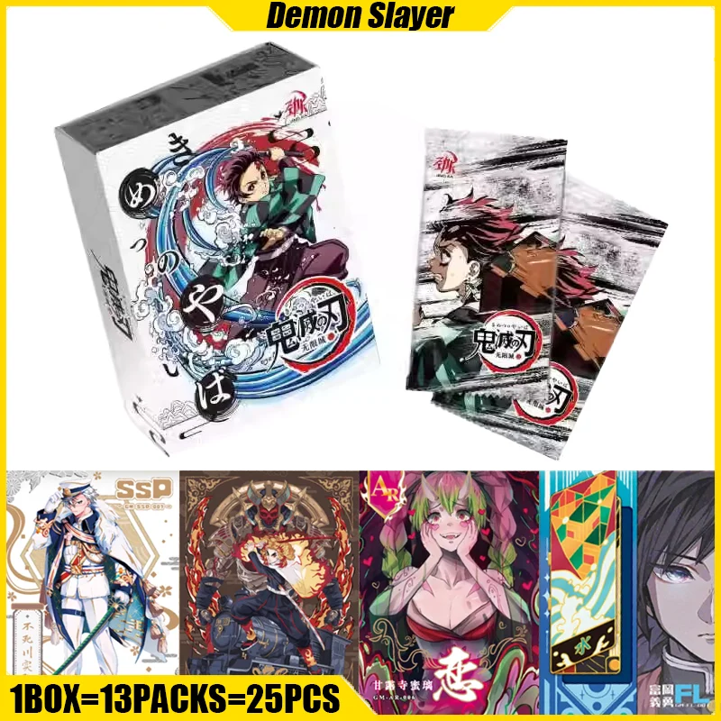 

JINGKA VOL.2 Demon Slayer Cards Infinite City Anime Collection Cards Mistery Box Board Game Toy Birthday Gift for Boys and Girls