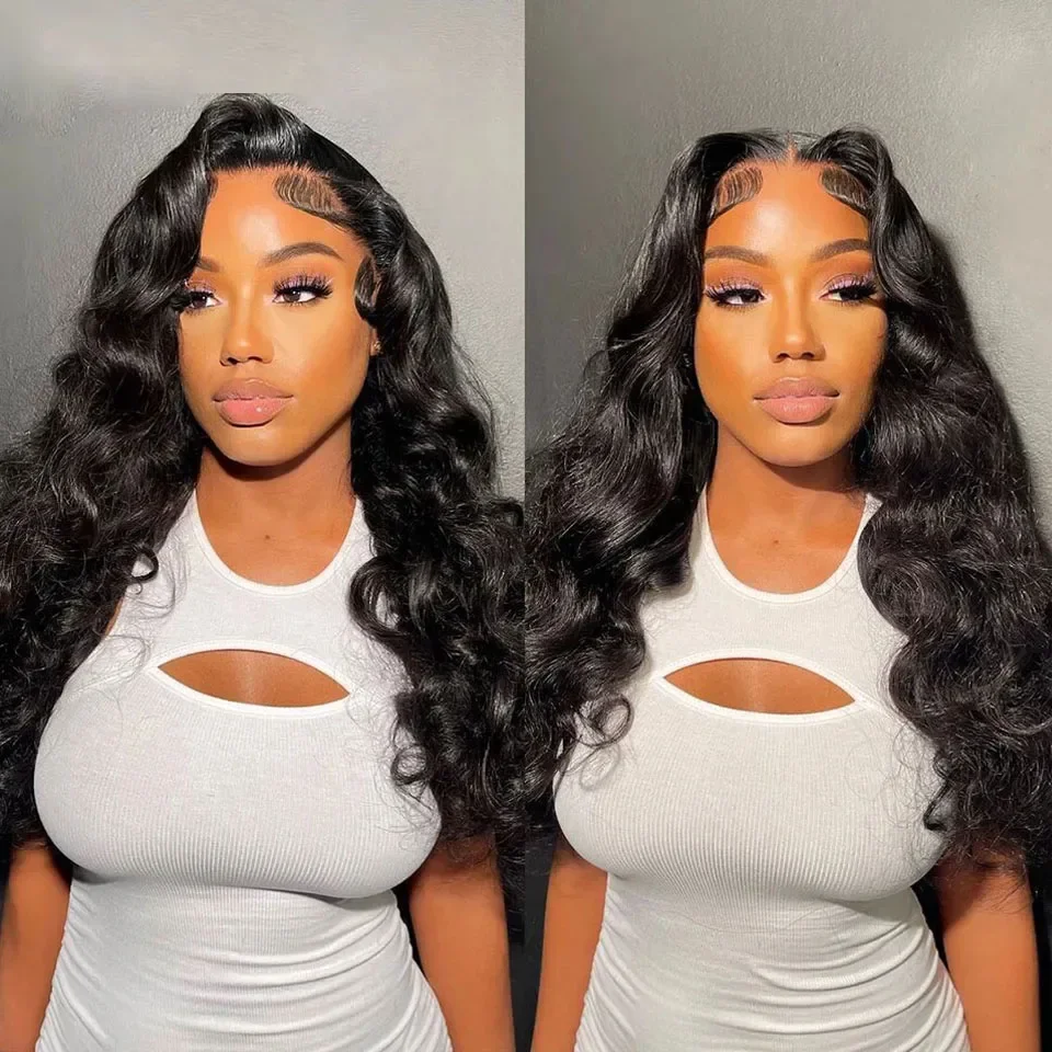 

Парик из натуральных бразильских волос Body Wave 13x4 с прозрачной кружевной передней частью, предварительно выщипанный, с HD-кружевом 13x6, для женщин