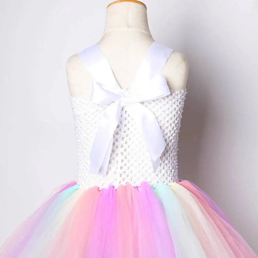Pastel Unicorn Dresses for Girls Birthday Party Costumes New Years Princess Ballet Tutus Outfit Kids Halloween Christmas Clothes