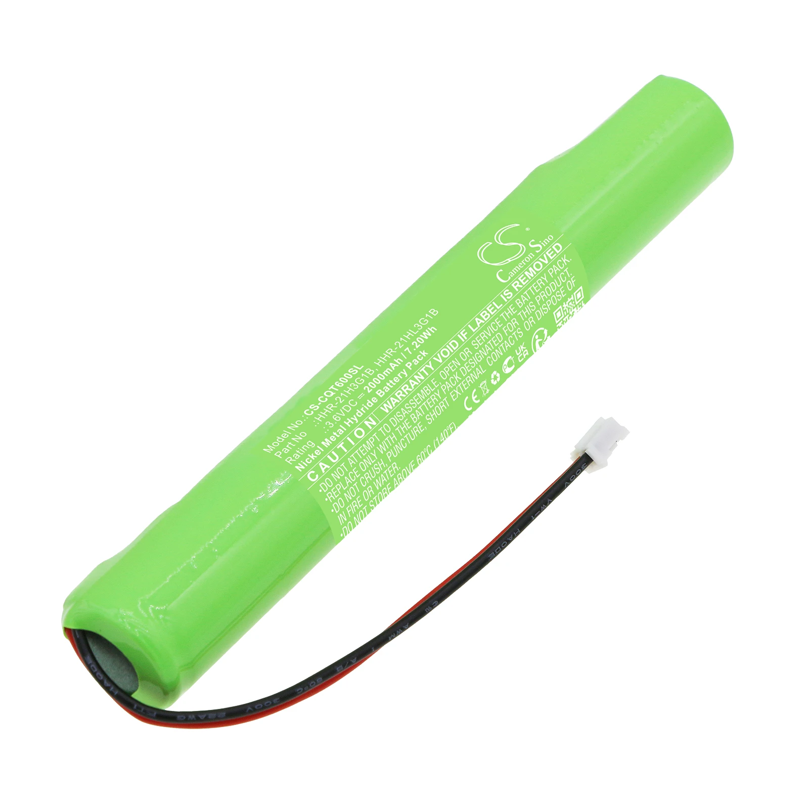 Batería de repuesto CS para Casio QT-6000,QT-6100,QT-6200,QT-6600,QT-660 PN:HHR-21H3G1B,HHR-21HL3G1B,HHR-21HL3 2000mAh / 7.2Wh