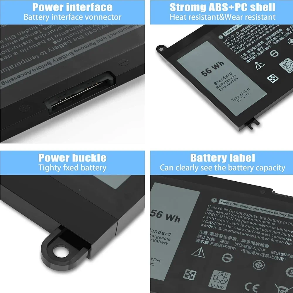 33YDH Laptop Battery for Dell Latitude 13 3380 14 3490 15 3590 3580 Inspiron 7000 7778 7773 15 7577 G3 3579 3779 G5 5587 G7 7588 view 6