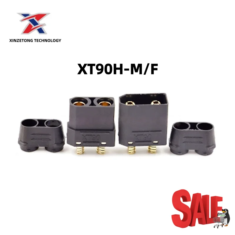 Amass XT90H Genuine Black Gold-Plated Lithium Battery with Protective Plug for Drones and Model Aircraft