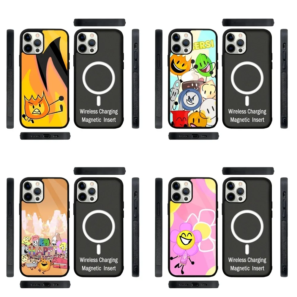 Bfdi Battle For Dream Island Phone Case Strong Magnetic For IPhone15,14,13,Pro,Max,Plus,11,12,Mini For Magsafe Wireless Charging