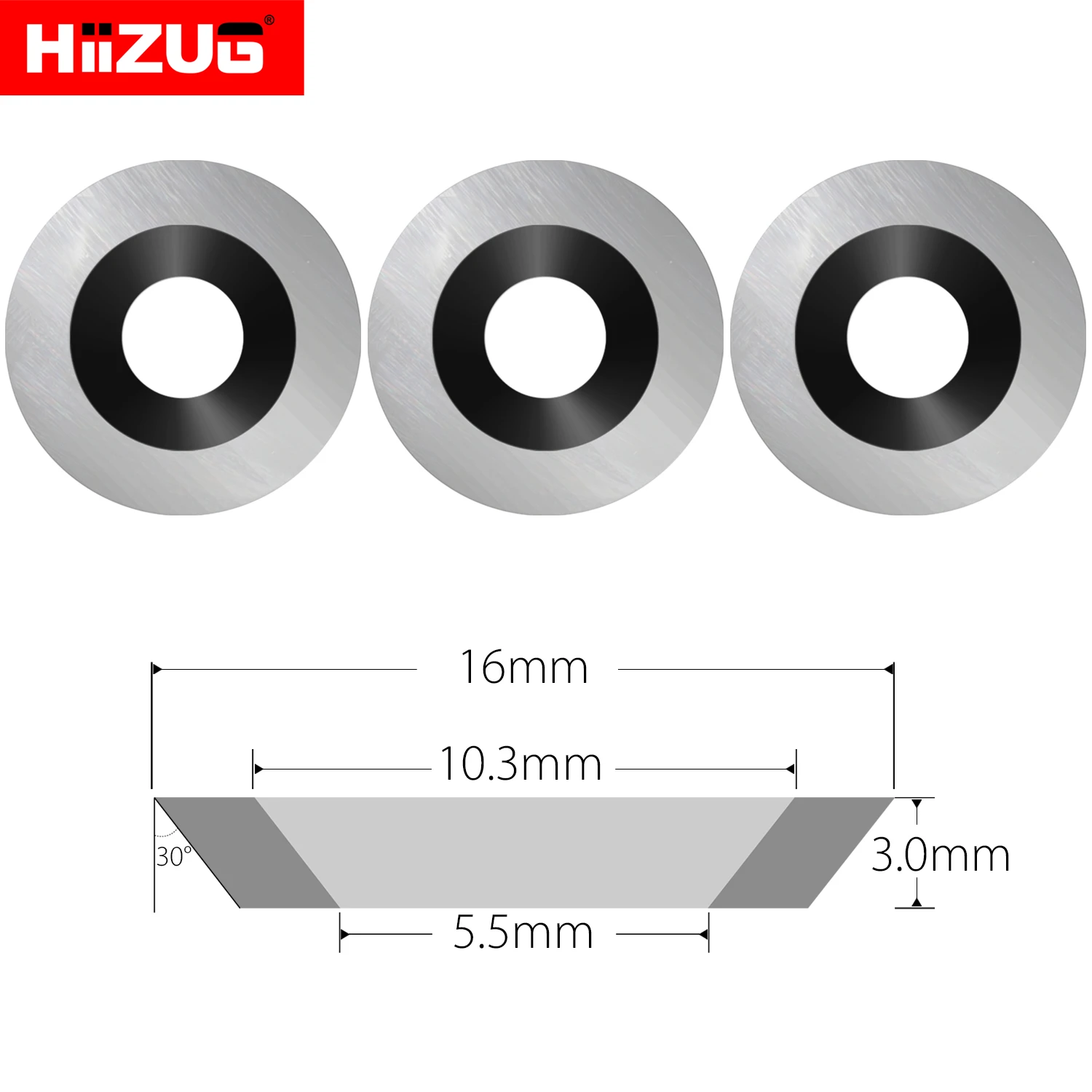 Imagem -03 - Round Carbide Inserts Turning Tool Cortadores para Torneamento de Madeira Torno Ferramentas Hollower Finisher Ferramentas de Carpintaria 16 mm × mm Pcs
