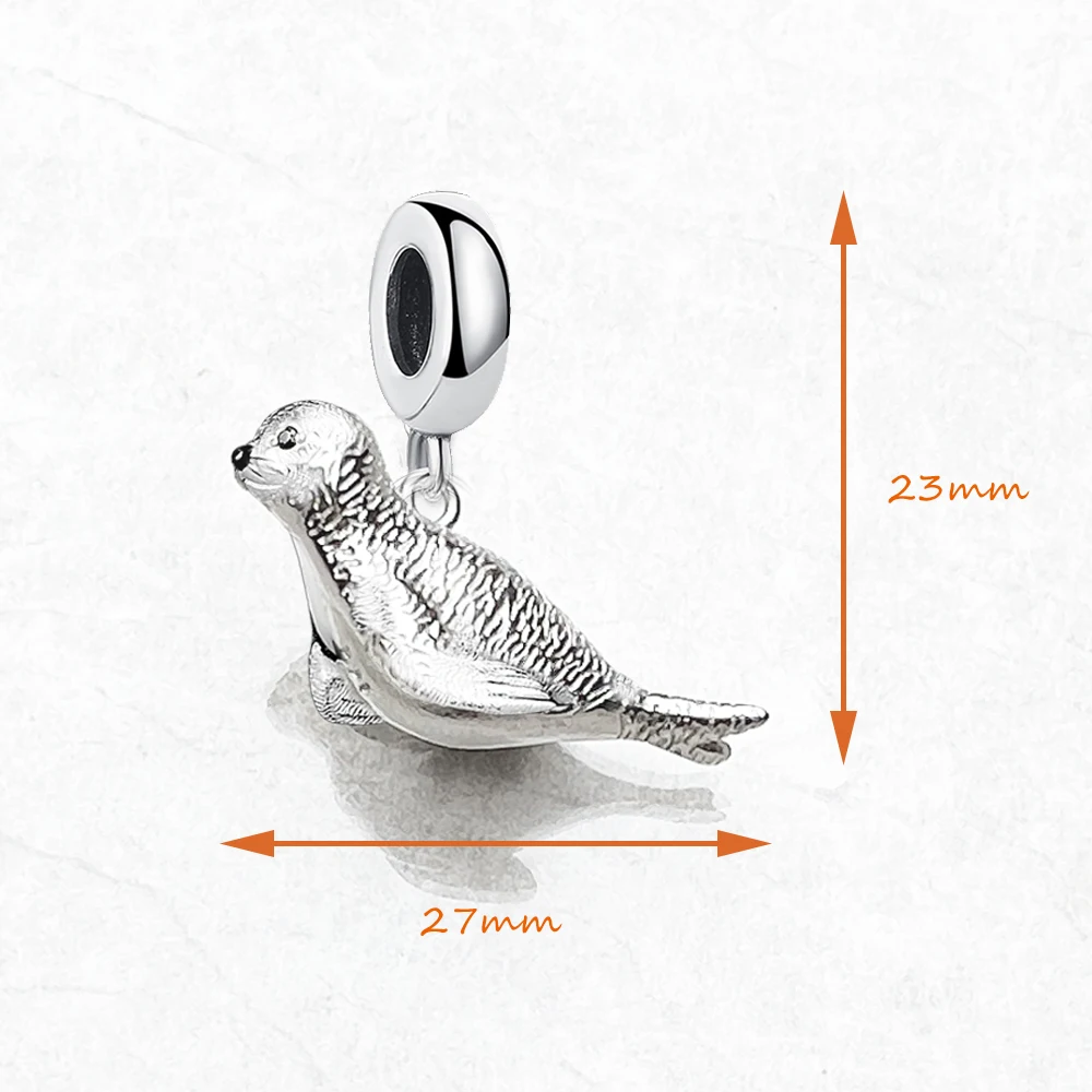 Sea Seal 925 Sterling Silver Dangle Charm Pendant 2024 Brand New Cute Gift Women Men Winter Fine Jewelry