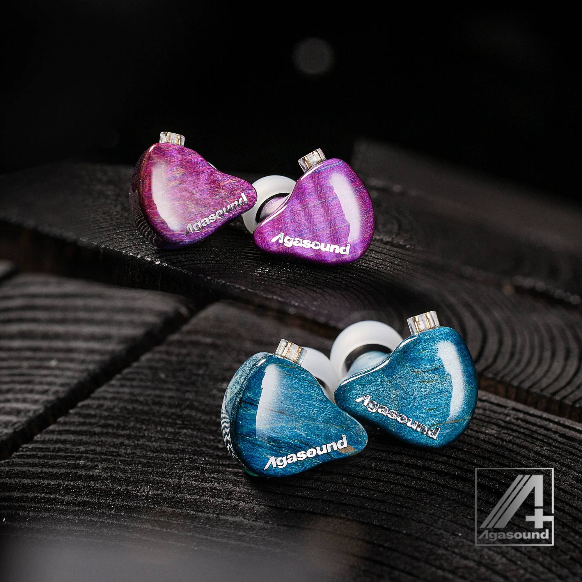 Agasound artista colorido madera HiFi auricular equilibrado doble magnético dinámico en la oreja Monitor con cable auriculares música auriculares