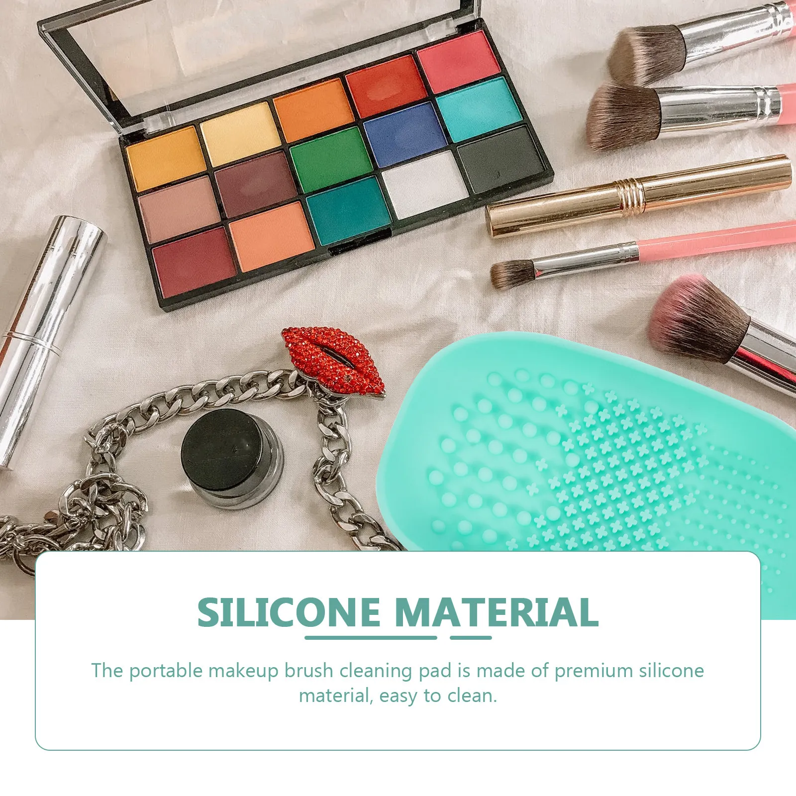

2Pcs Brush Cleaning Mat Silicone Makeup Tool Cleaner Pad Portable and Odor-Free Brush Rinse Solution Cleaner Cleansing Mat