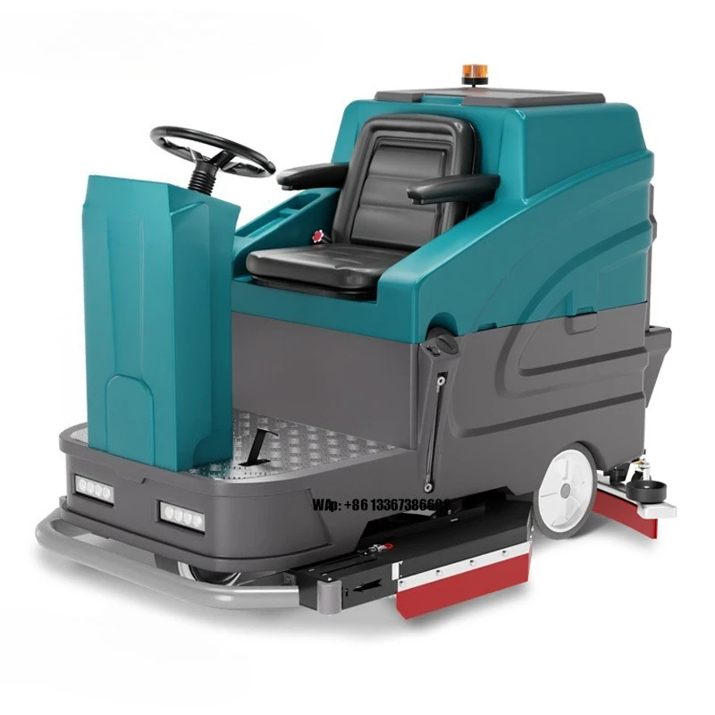 X96 عالية الكفاءة القيادة المستقلة فرشاة مزدوجة الطابق الغسيل مجفف معدات التنظيف ركوب على جهاز تنظيف الأرضيات مع CE #1
