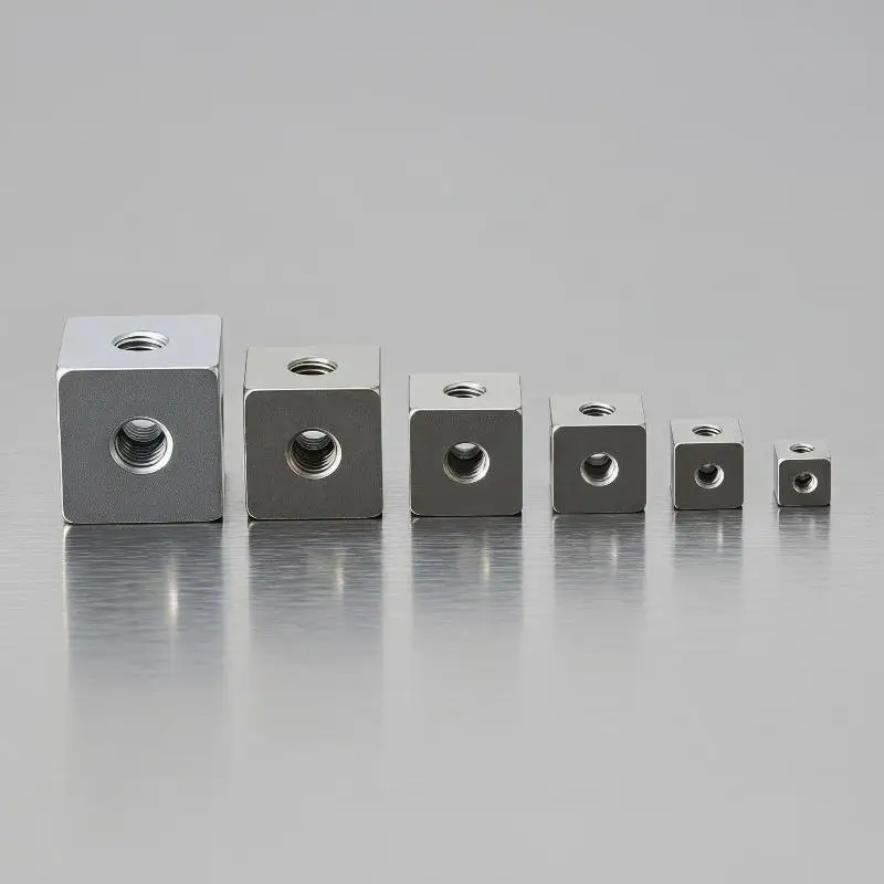 10PCS M3 Hexagonal Screw Cube Nut 3-Sided Fixed Block Connector for DIY Small Art Installation Production