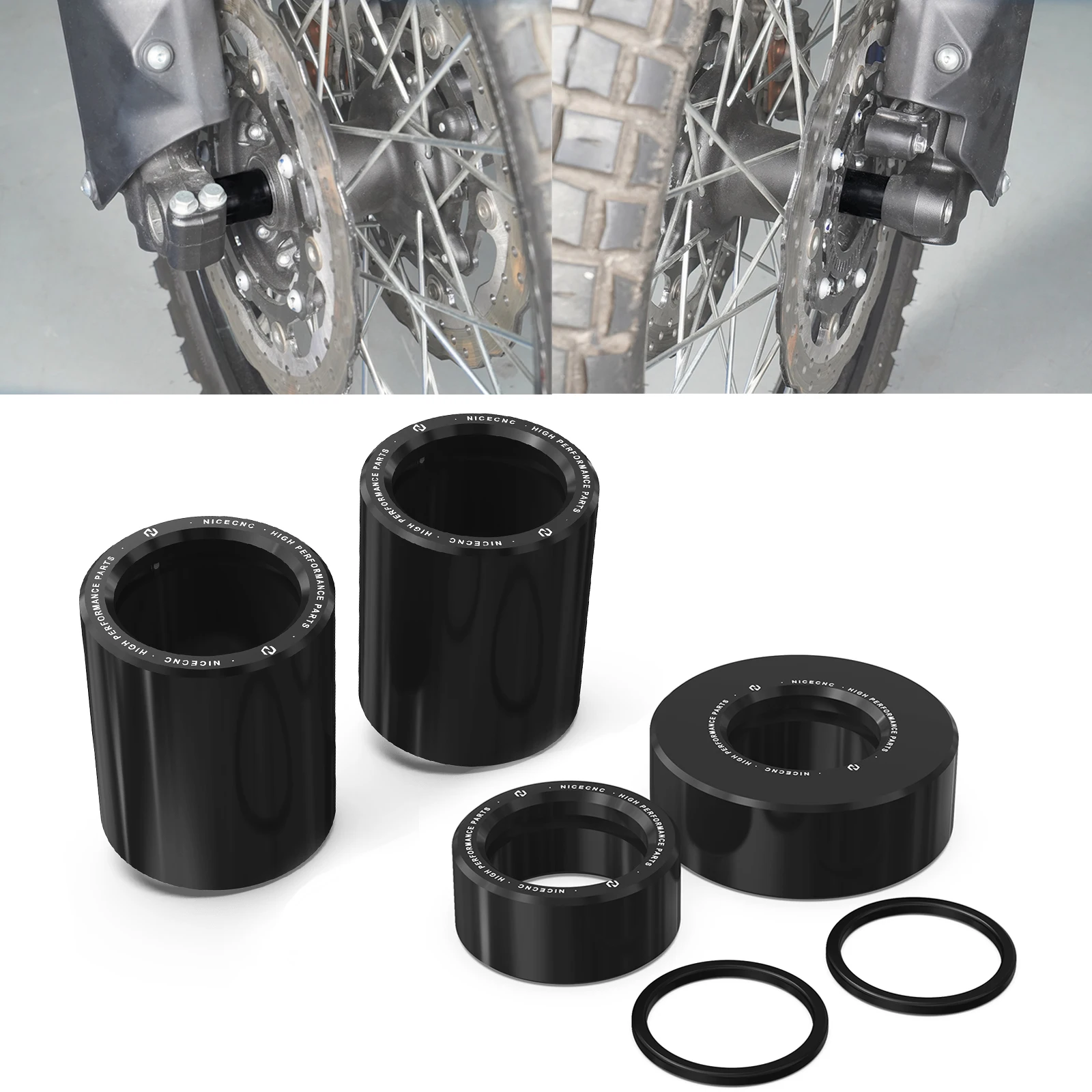 

NICECNC For Yamaha Tenere 700 2019-2024 Motorcycle Front Rear Wheel Spacers For Yamaha Tenere 700 Rally Edition 2020-2024