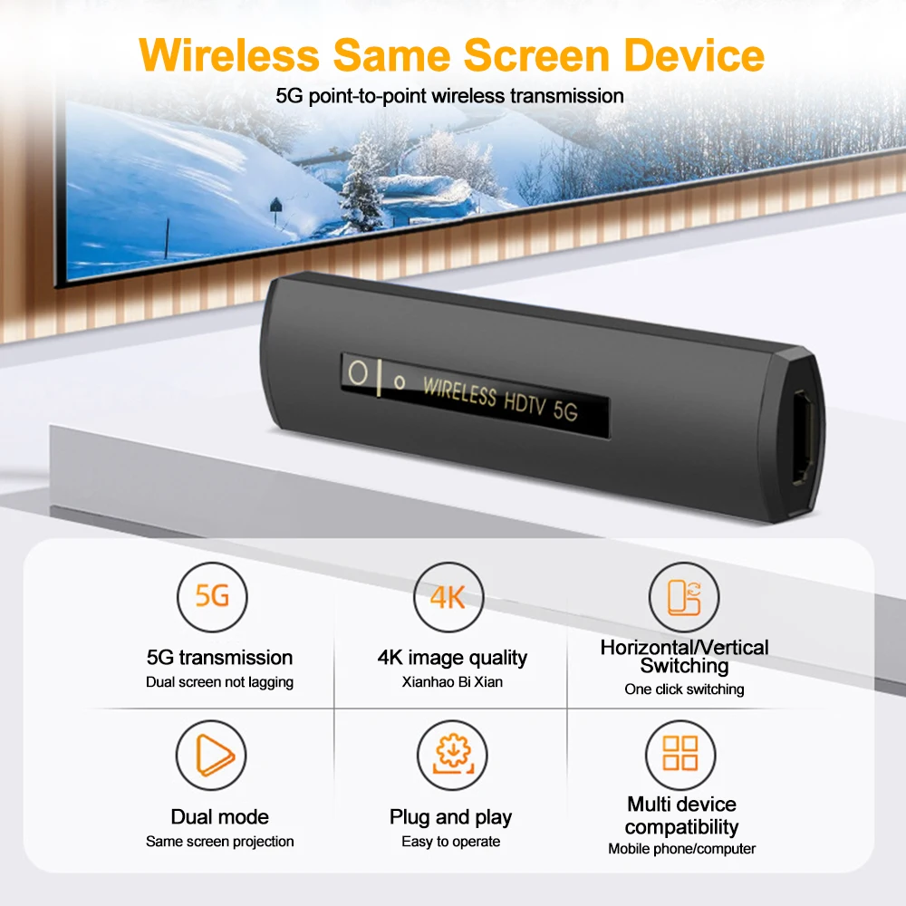 4k HDMI Wireless Display Adapter Display Dongle Extender AV Adapter Bildschirm Spiegelung für iOS Android Telefon PC zu TV