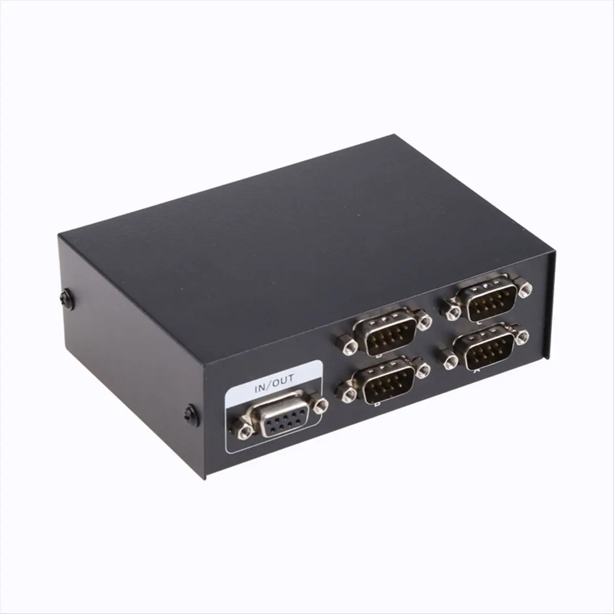 A72Z Ports RS232 Switch DB9 Pin COM Port Sharer 4 in 1 Out Serial Port Sharing Device Button Switch
