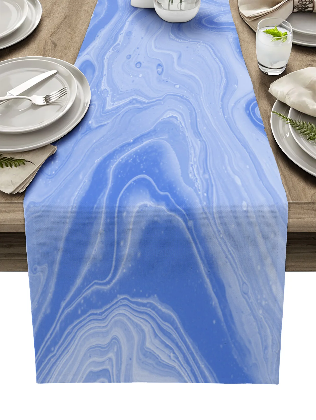 

Marble Texture Linen Table Runners Kitchen Table Decoration Accessories Dining Table Runner Wedding Party Supplies