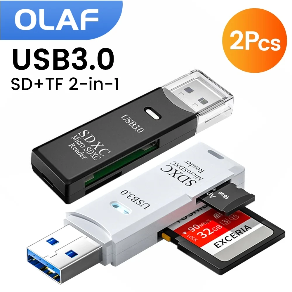 OLAF Card Reader USB3.0 To Micro SD TF Memory Card Reading Adapter High Speed 2 IN 1 Card Reader For Phone PC Laptop Accessories