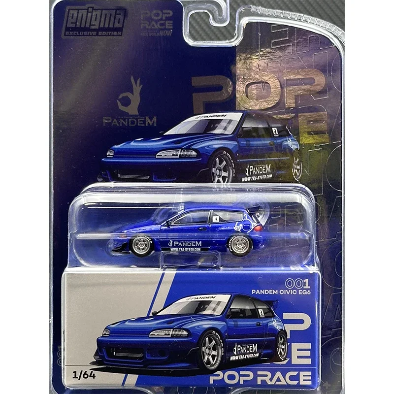 POP RACE 1:64 Pandem Civic EG6 Special Edition Diecast Diorama Car Model Toy