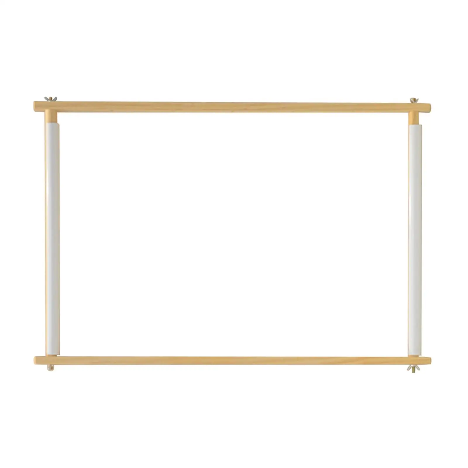 Adjustable Rectangle Embroidery Scroll Frame Wooden Tapestry Hoop for Cross Stitch Embroidery and Handcraft Projects