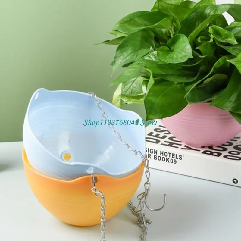 R53F Plastic Hanging Succulents Plant Flowerpot Personality Large Hanging Flower Pot Indoor Plant Pots Planter Containers