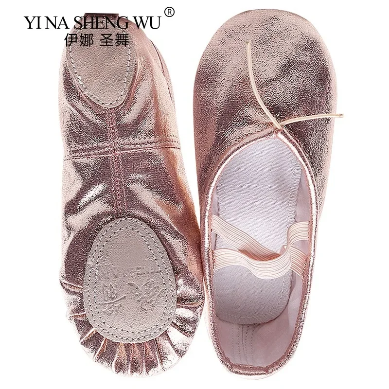 For Girl Ballet Shoes PU Leather Ballet Dance Slippers Split Sole Kids Adult Women Ballerina Yoga Practice Shoes Tutu Dance Shoe