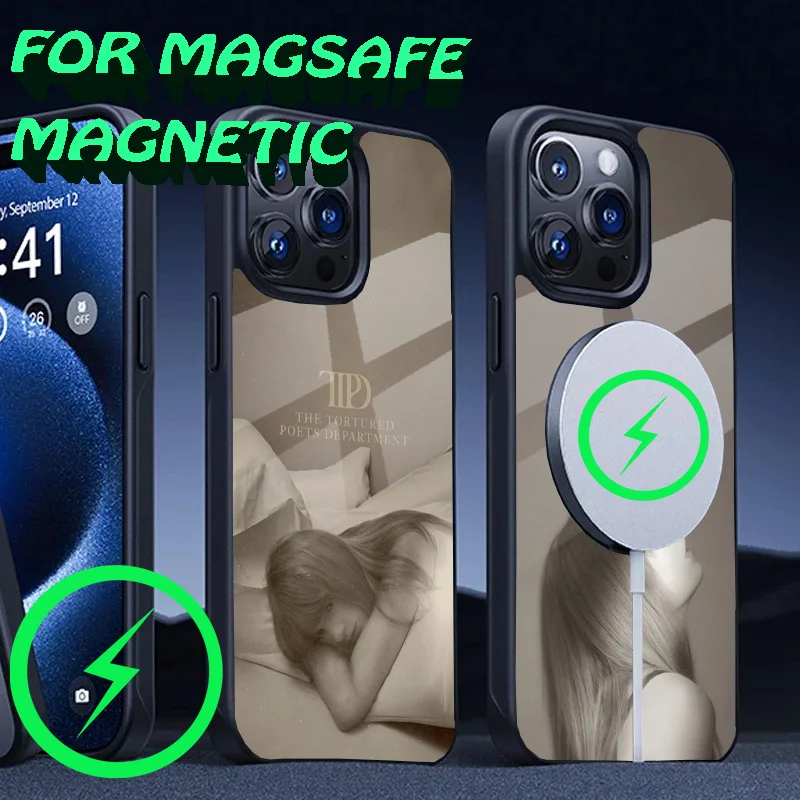 T-TaylorS TTPD S-SwiftS Phone Case For iPhone 16,15,14,13,12,11,Plus,Pro,Max Mini Magsafe Magnetic Wireless Charging