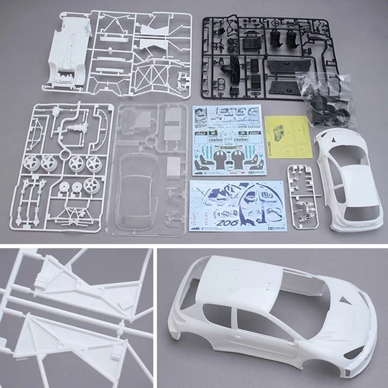 TAMIYA Plastic car scale model kit 24221 206 WRC rally car 1/24 assembly  collection