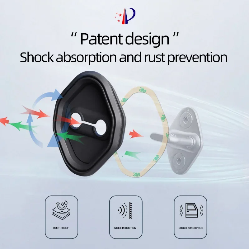 Door Lock Cover Applicable To LEADING IDEAL L6, Silicone Rustproof Mute Protector, Shock Absorption, 4Pcs