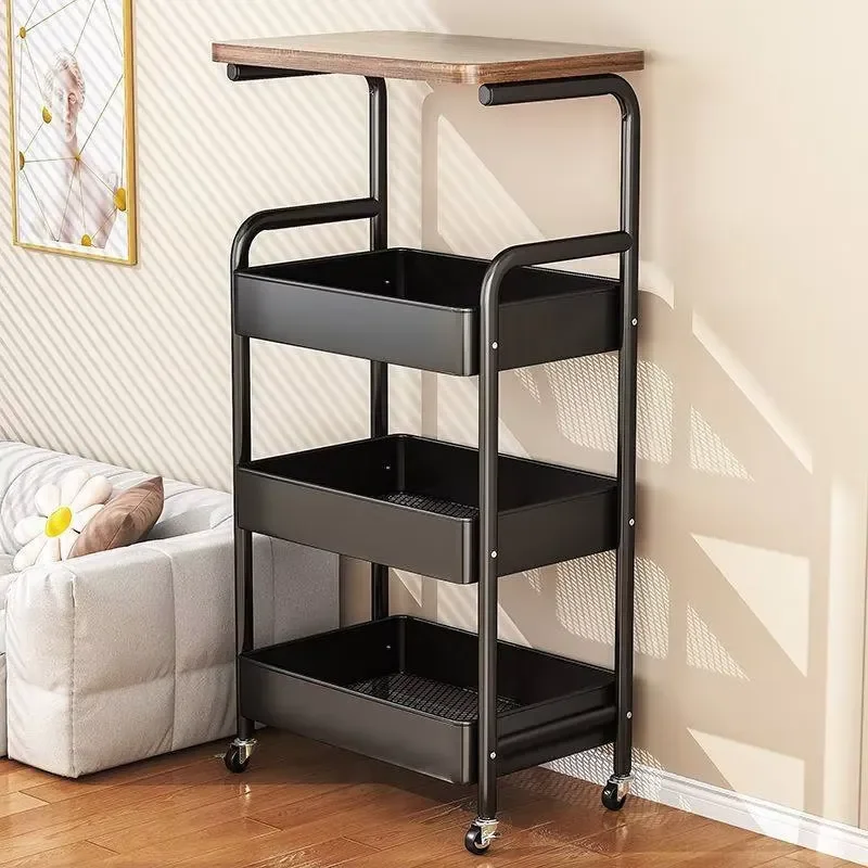for Freestanding multi-layer Chinese mobile cart, removable snack storage furniture, suitable for kitchens and dining rooms
