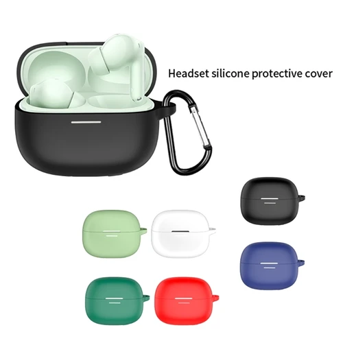 Imagen 2 del producto Funda protectora Flexible para auriculares Redmi Buds 6 Pro, carcasa antipolvo de piel suave lavable a prueba de golpes