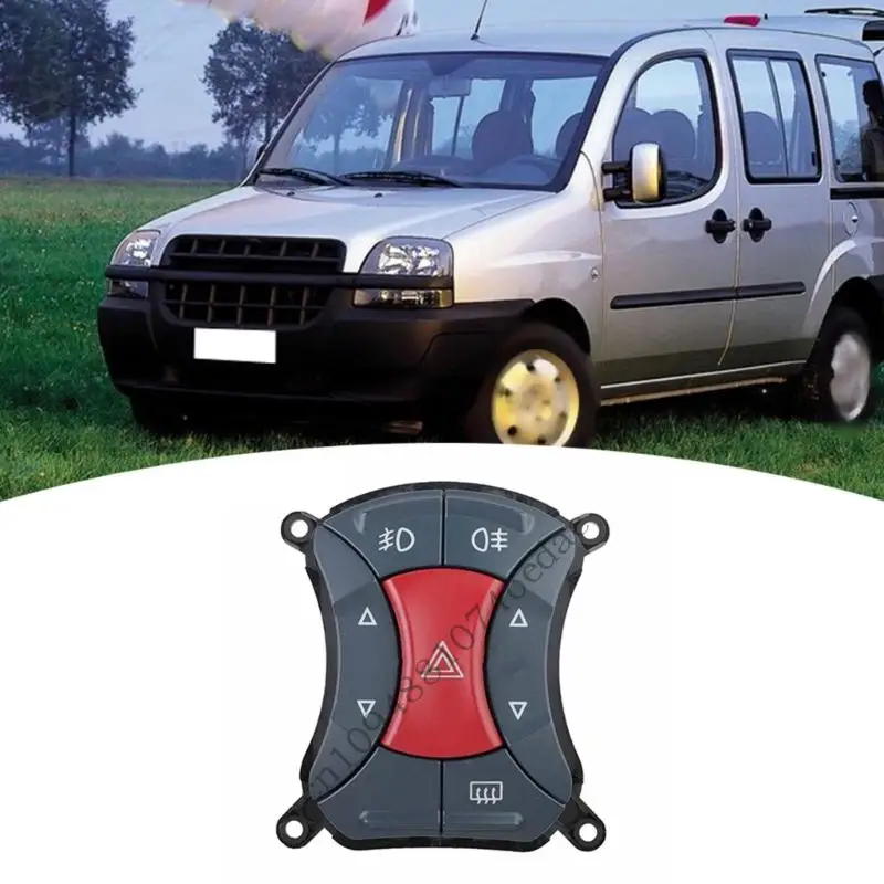 Hazard Warning Control Unit for Toboa 2000-2005, Reference Part 735297542, Dashboard Hazard Button Assembly for Interior Repair