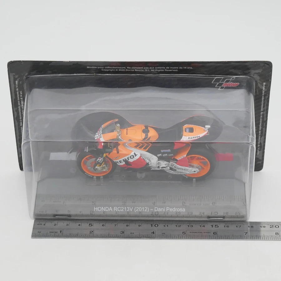 1:18 Scale Diecast Alloy Moto GP 2012 Honda RC213V Dani Pedrosa Motorcycle Toys Cars Model Classic Adult Gifts Static Display