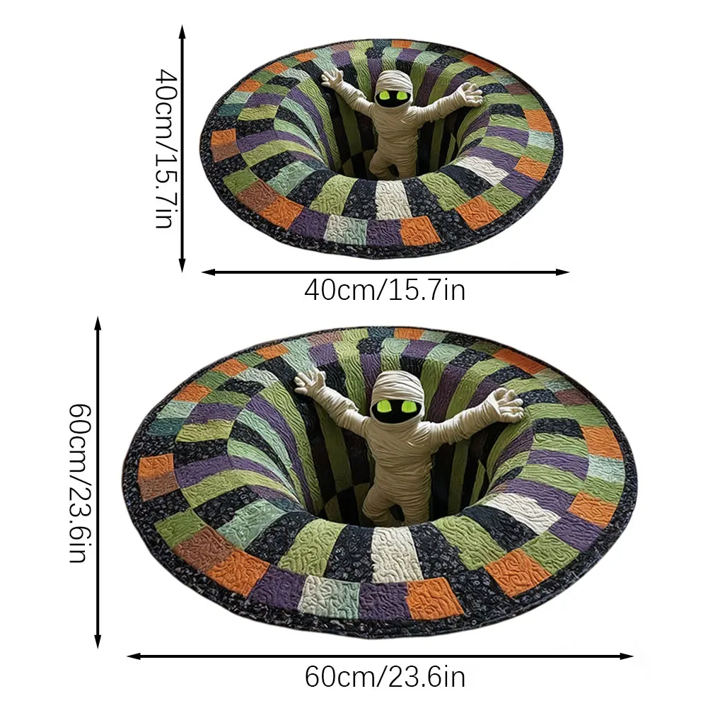 

Хэллоуин-Vortex коврик с оптической иллюзией многоразовый мягкий впитывающий коврик для подарка на Хэллоуин