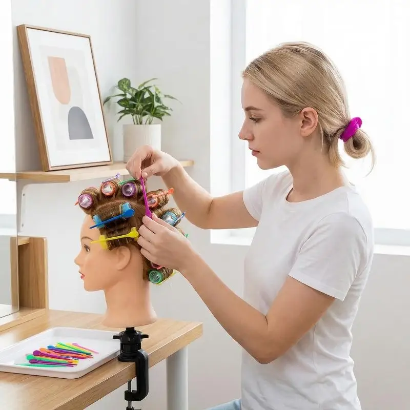 

100Pcs Perming Needles Hair Roller Plastic Pins Perming Clips Hairdressing Tools Styling Accessories Makeup Eyelash Curler