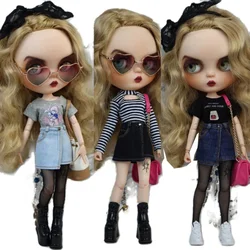 Azone Doll Shirt Pants Jeans Short for Ob24 Ob22 Azone Blythe Doll Clothes