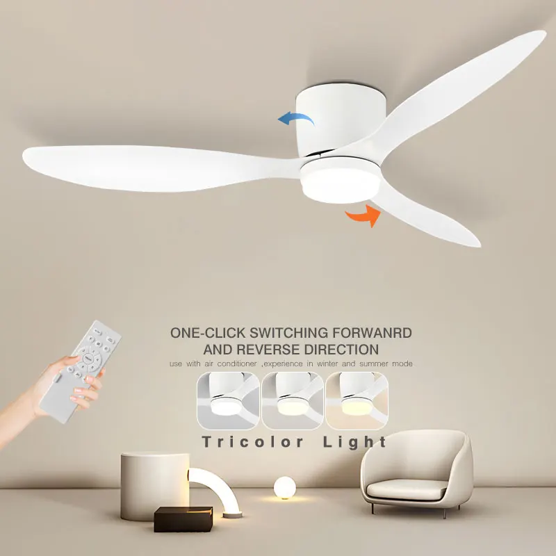 

Indoor 42/52inch LED Ceiling Fans with Remote Control DC Motor 6 Speeds Ceiling Lamps Fan with Lights & Without Lights AC85-265V