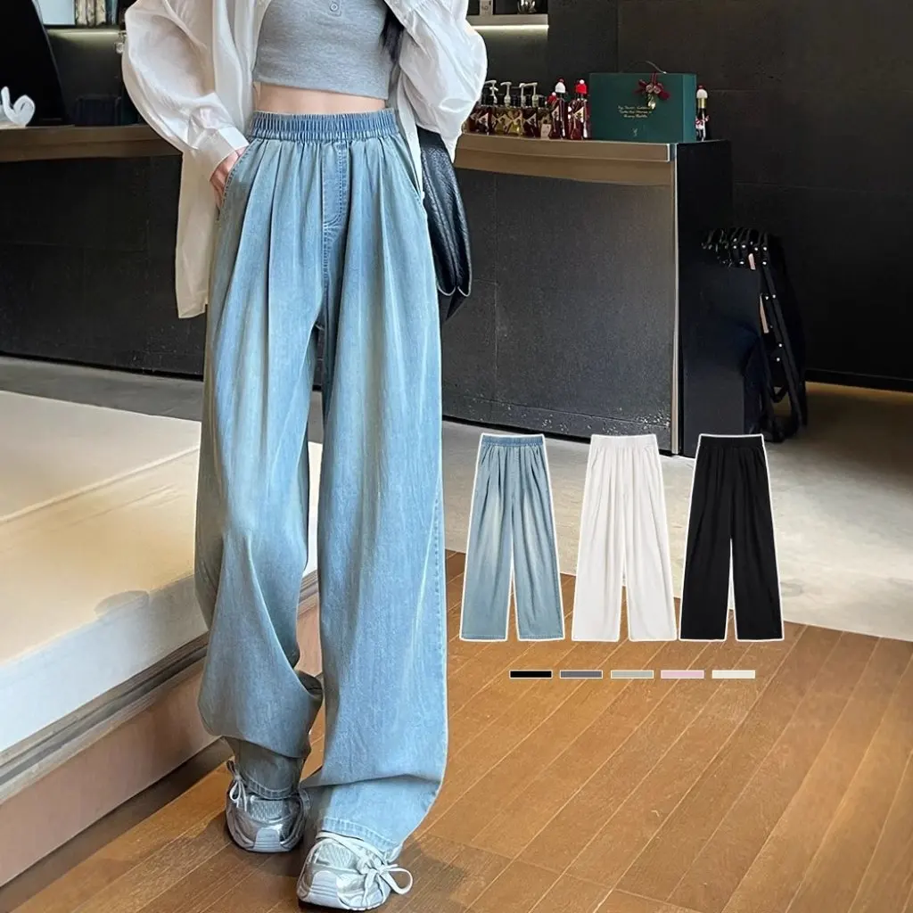 

Женские прямые джинсы-трубы, свободные широкие брюки, весна-осень, новый стиль, небольшой кинджал, ленивый ветер, релаксация