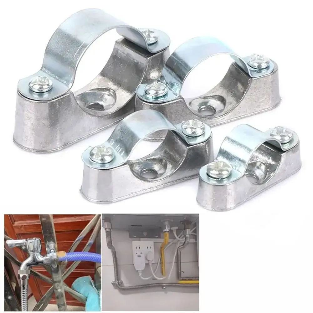 1Pcs 16mm-50mm Off-Wall Code With Screw Hardware Fastener Saddle Card Aluminum Alloy / 304 Stainless Steel Fixed Clip Pipe Clamp