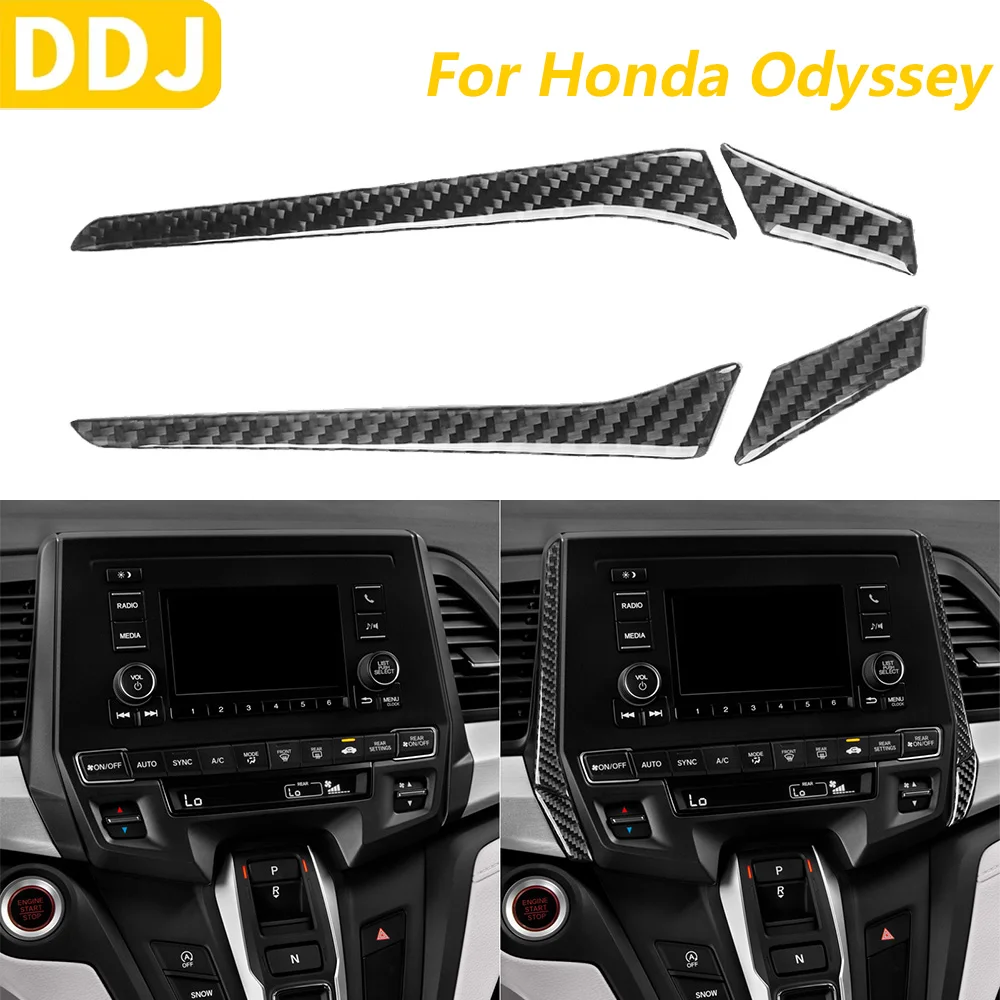 

For Honda Odyssey 2018-2025 Carbon Fiber Central Control Navigation Screen Both Side Trim Strip Car Accessories Interior Sticker