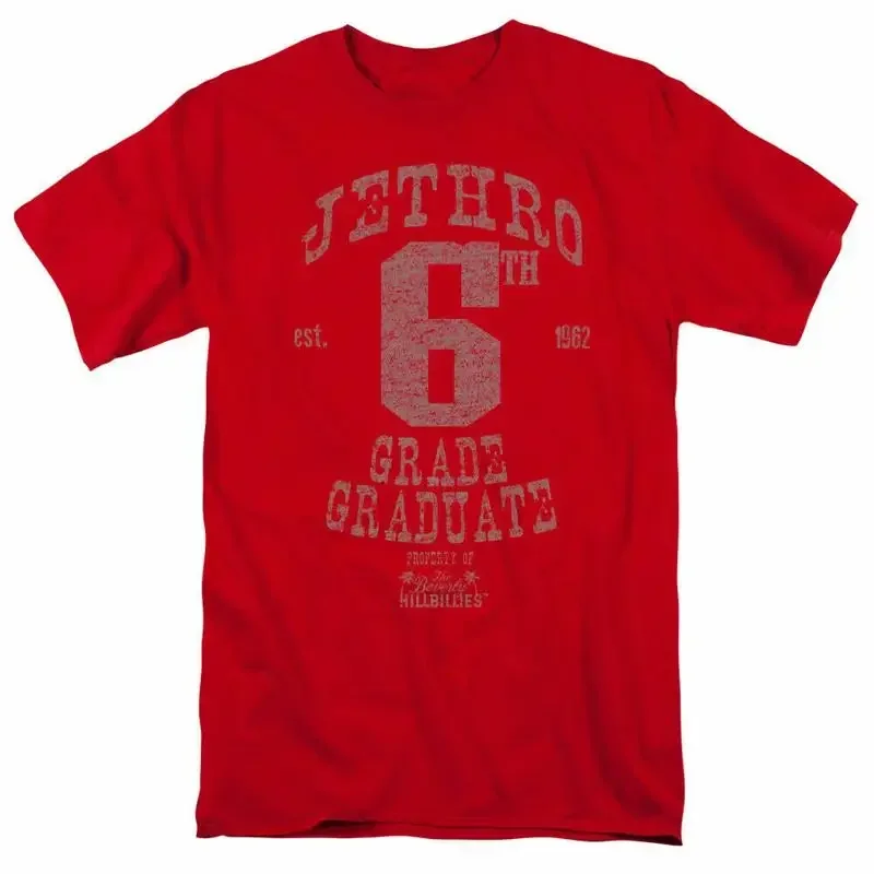 The Beverly Hillbillies Mr 6th Grade Grad T Shirt Mens Licensed Classic TV Red