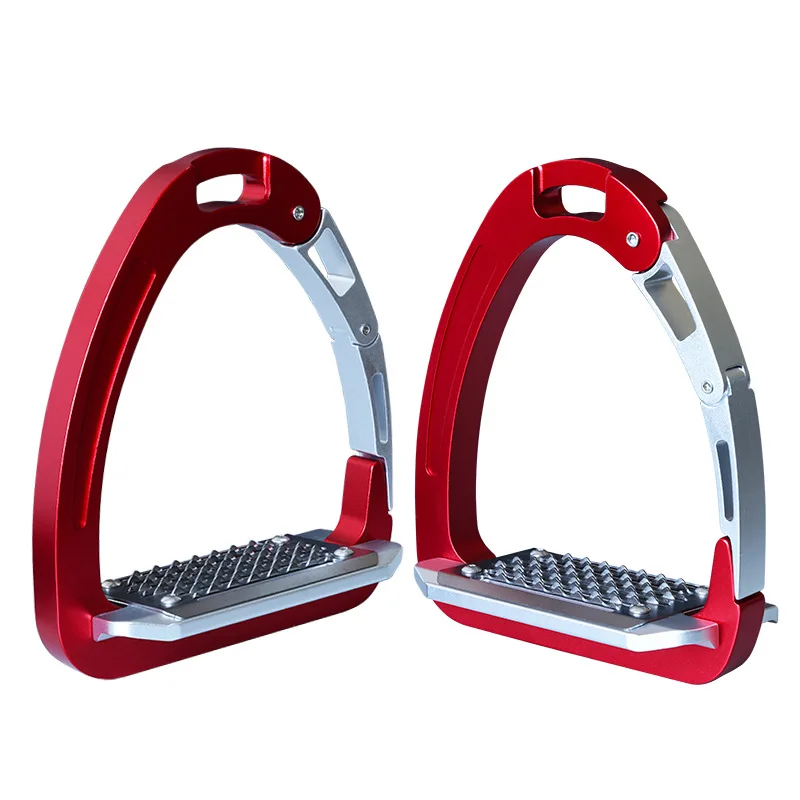 Adult Size Rider Pedal, Aluminum Alloy Safety Stirrup Stainless Steel Anti-Slip Pedal ST3121