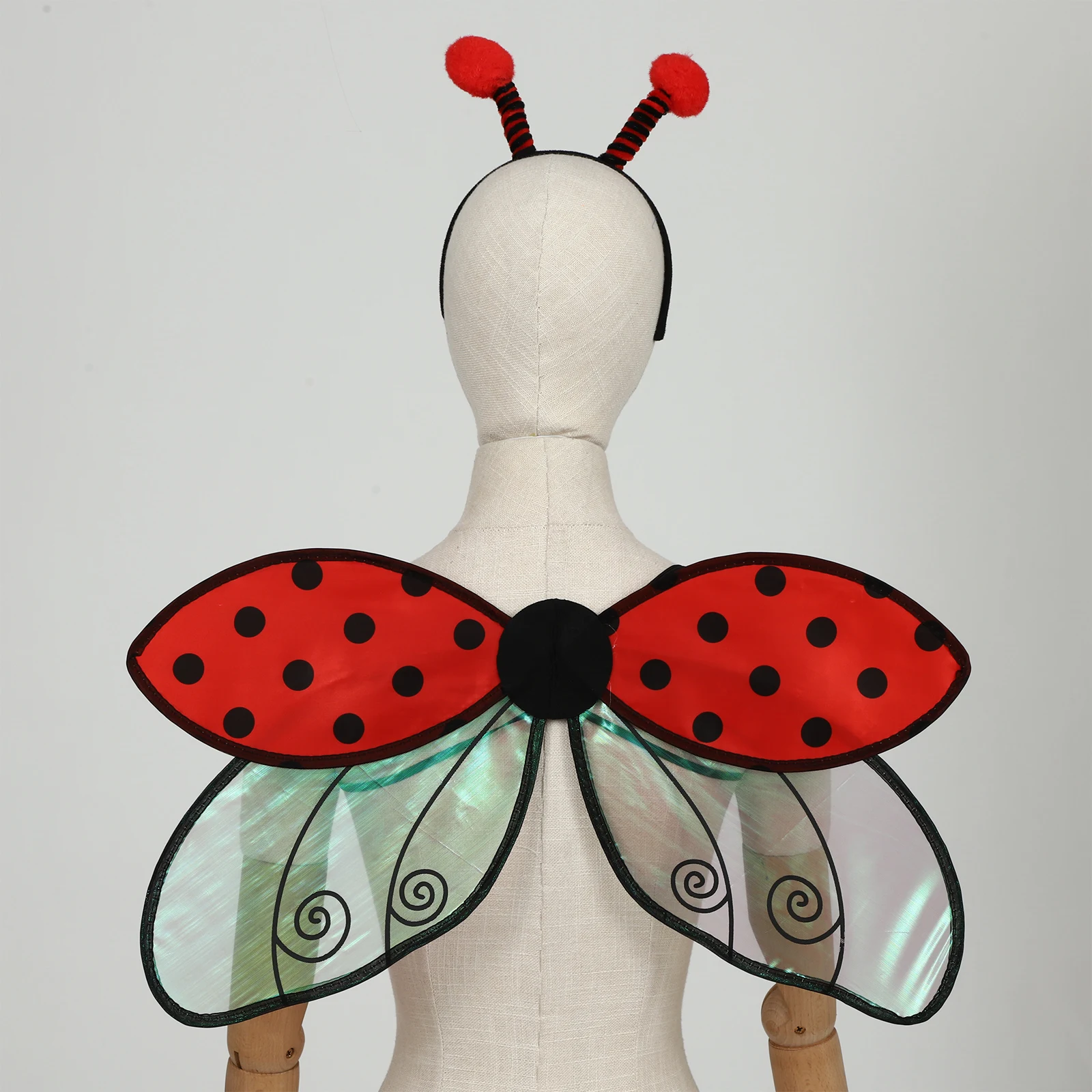 Kids Adults Realistic Insect Wings Costume Set with Adjustable Headband for Bee Butterfly Halloween Cosplay And Themed Parties