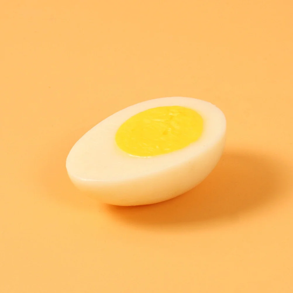 

4pcs Fake Eggs Novelty Artificial Food Models Boiled Egg Photography Props Boiled Egg Model